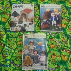 Crafts Ourages McCalls Crafts Three pattern Lot